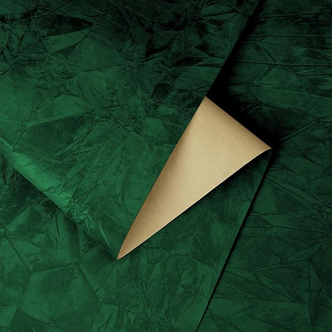YENHOME 17.7"X590" Emerald Green Wallpaper Vintage Green Peel and Stick - Image 6