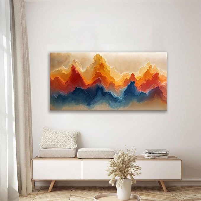 Suconvng Abstract Wall Art For Living Room Maximalist Canvas Wall Art Decor - Image 2