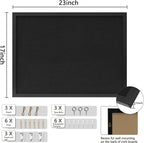 DAHAPYBOO Cork Board with Linen Black, Bulletin Board 23"x17", Corkboards - Image 3