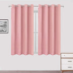 LEMOMO Pink Blackout Curtains 66 x 63 Inch Length/Set of 2 Curtain by Lemomo