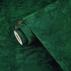 Wallercity Green Floral Leaves Felt Fabric Wallpaper Peel and Stick Soft Velvet by Wallercity