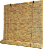 Outdoor Reed Roller Blinds, Retro Bamboo Roller Blinds, Anti-UV and Waterproof by Qicailife-US