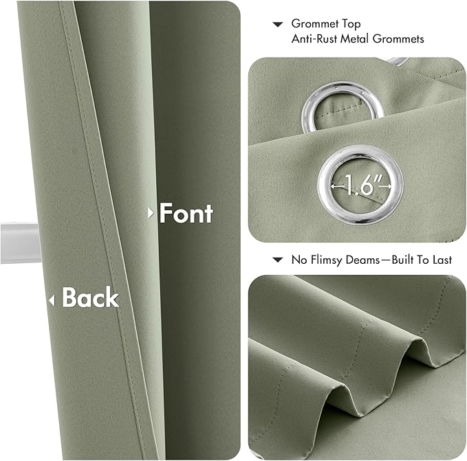 MIULEE Blackout Curtains for Bedroom Living Room 2 Panels, Thermal Insulated - Image 5