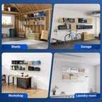 FLEXIMOUNTS 2-Pack 2x6ft Garage Shelving 24-inch-by-72-inch Heavy Duty Wall - Image 9
