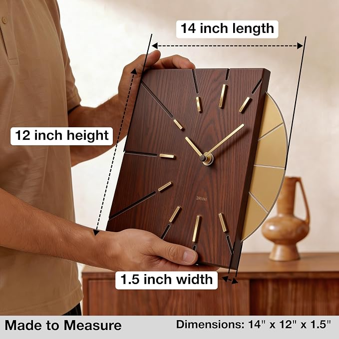 Driini Clocks Mid Century Modern Wall Clock - Image 3