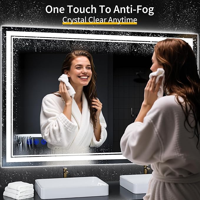 55"x36" LED Bathroom Mirror - Image 4