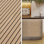 4-Piece Wood Slat Wall Panel for Interior Wall Decor Noise Cancelling 47.2" x - Image 4