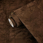 Wallercity Deep Brown Self Adhesive Velvet Wallpaper Peel and Stick Soft Touch by Wallercity