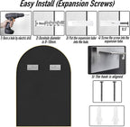 SCWF-GZ 24x36 Arch Mirror Rectangle Full Length Wall Mounted Hanging or Against - Image 6