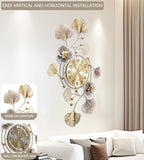 Clocks for Living Room, Large Wall Clock, 3D Silent Wall Clock, Retro Metal - Image 4
