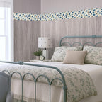 Blue Floral Wall Border 196x4 Inch Peel and Stick Vintage Flower Wallpaper - Image 7