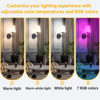 Vimhou Peel and Stick Wall Sconces, Stick On Wall Sconce Set of 2, Battery - Image 4
