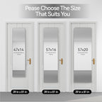 SCWF-GZ 57x20 Door Hanging Full Length Mirror, Floor or Wall Mounted Metal - Image 8