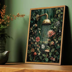 AtterrirArt Framed Vintage Bathroom Wall Art, 12 * 16inch, Floral Shower Wall - Image 2