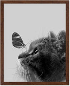 Poster Master Butterfly on Cat Print by PosterMaster
