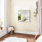KOCUUY Gold Bathroom Mirror, HD Tempered Glass, Anti-Rust Frame, Modern Design - Image 6