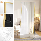 TRAHOME Full Length Standing Mirror, Free Standing or Wall Mount - Image 9