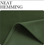 NICETOWN Dark Green Blackout Cafe Satin Curtains - Image 7