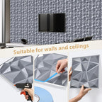 Heikki 30 Pack 3D Wall Panel for Interior Wall Décor, PVC Flower Textured Wall - Image 3