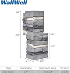 1.77 Inch Deep 3D Faux Stone Corner Panels Matching 2 Piece Set - Image 5