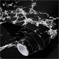 practicalWs Glossy Marble Wall Paper Granite Black/Grey Kitchen Countertop by practicalWs