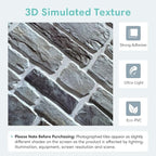 Commomy 10 Pcs 3D Faux Stone 3D Wall Panels 11.8'' x 11.8'' Ultralight PVC - Image 4
