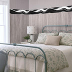 Black and White Wave Wallpaper Border 196x4 Inch Peel and Stick Wall Border - Image 7