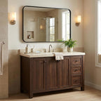 2-Pack 24x36 Inch Matte Black Bathroom Vanity Mirrors | Flush Mount Deep Set - Image 9