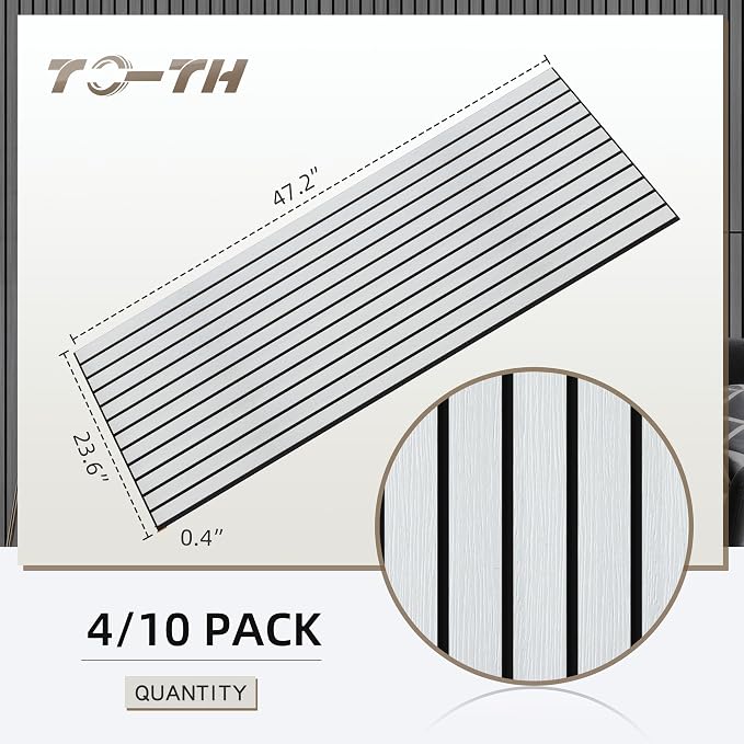 TO-TH Wood-Look Acoustic Wall Panels, 10 Pack 47.2” x 23.6” Sound Panels - Image 8