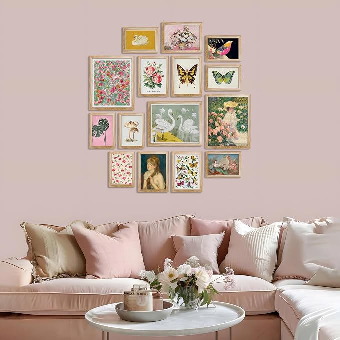 LANCHI95 15 Pcs FRAMED Eclectic Wall Decor, Colorful Eclectic Decor, Colorful - Image 4
