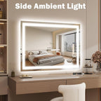 ROLOVE 38"x28" Inch Large Lighted Vanity Mirror, 3-Color Lighting & Dimmable - Image 6