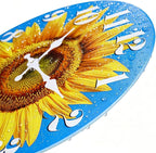 Large Sunflower Decor Wall Clocks, Waterproof Glass Wall Clock - Image 3