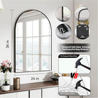 SCWF-GZ 36x24 Arch Mirror Rectangle Full Length Wall Mounted Hanging or Against - Image 3