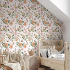 Froluya Floral Peel and Stick Wallpaper Vintage Floral Contact Paper 16.9” x - Image 8