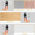 KURUI Heavy Duty Garage Hooks for Hanging, 2 Pack Metal Garage Organization - Image 7