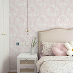 Ismoon Floral Peel and Stick Wallpaper Pink Contact Paper Boho Watercolor - Image 3