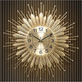 27" Gold Mid Century Modern Wall Clock，Battery Operated Decorative Decorative by HEBOIXHOMEDECOR