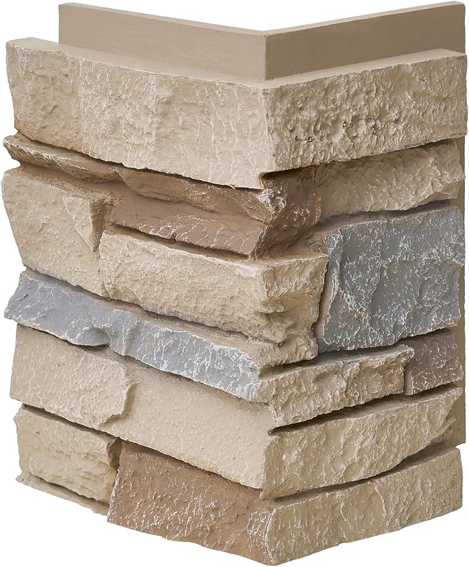 1.77 Inch Deep 3D Faux Stone Corner Panels Matching 8 Piece Set - Image 2