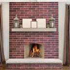 100 Vintage Red Faux Brick Wall Tiles, 3D Thin Brick Veneers - Image 2