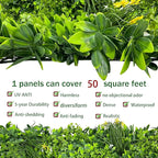 ODTORY Artificial Plant Wall Roll: 60 X 120 in UV-Anti Ivy Privacy Fence Screen - Image 3
