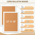 2-Pack Double-Sided Cork Board, Picture Display Vision Board Kit Corkboards - Image 4