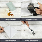 Abyssaly Peel and Stick Wallpaper 511.8"X 17.7" Thickened White Gray Wood - Image 2