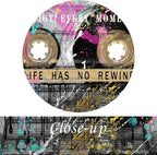 KREATIVE ARTS Vintage Graffiti Street Art Canvas Retro Cassette Tape Life Quote - Image 5