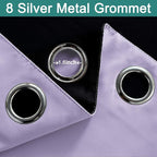 Yakamok 100% Blackout Thermal Insulated Grommet Curtains, Noise Reducing - Image 6