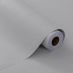 FUKU MON 24"x394" Grey Wallpaper Matte Solid Gray Contact Paper Self-Adhesive by MeetyourallDIYneeds