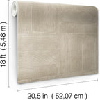 RoomMates Taupe Dimensional Square Plaster Peel and Stick Wallpaper, RMK12681PLW - Image 5