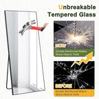 NicBex Full Length Mirror with Stand, Shatter-Proof Glass - Image 7