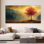 Suconvng Wall Art For Living Room Prints Tree Of Life Gold Landscape Canvas Art - Image 5