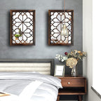 Wocred Set of 2 Rectangular Wall Mirror, Gorgeous Rustic Farmhouse Accent Mirror - Image 3