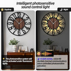 LEIKE Large Wall Clocks with Night Light Battery Operated, Silent Non Ticking - Image 2